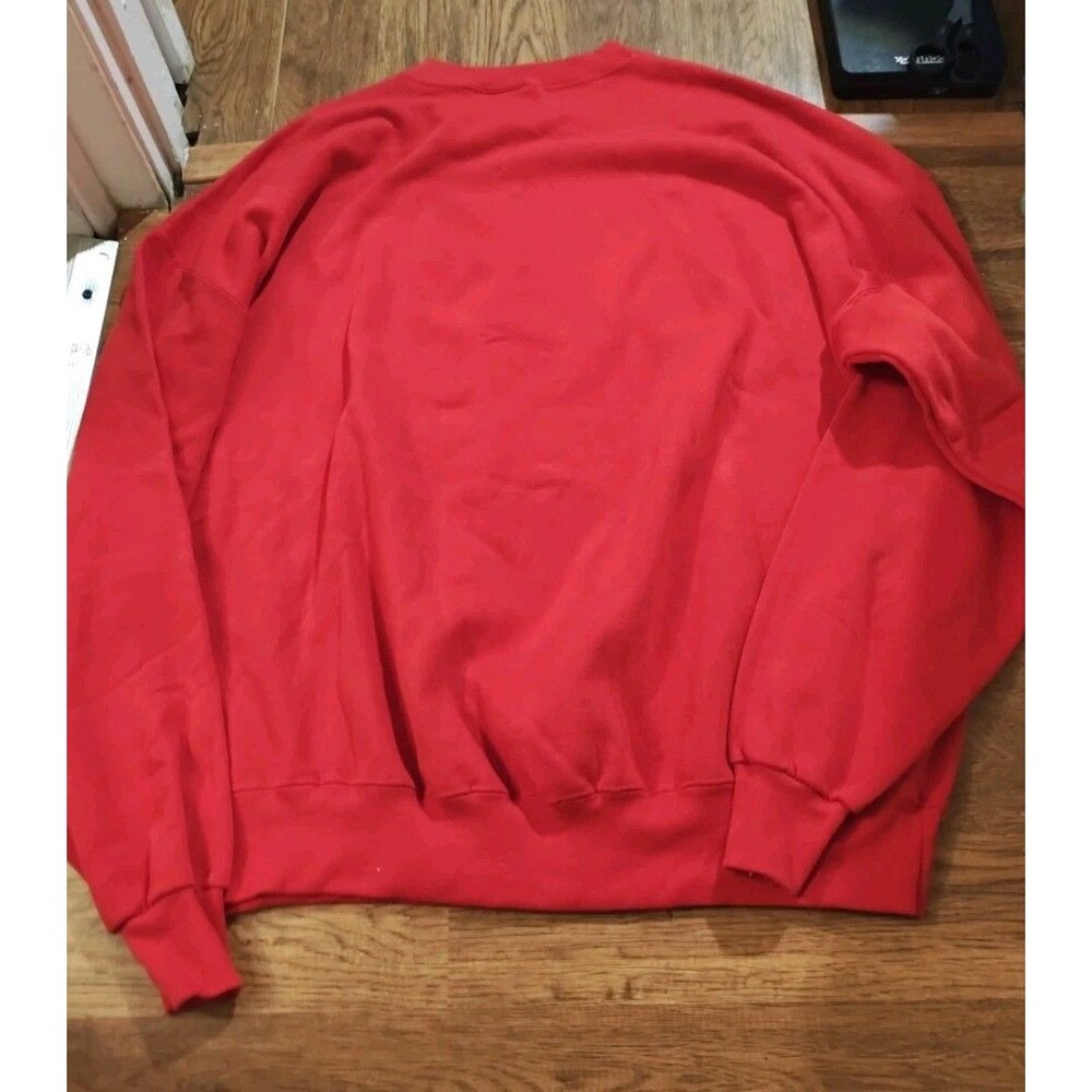 VTG 90s Christmas Red Sweater Adult 4XL Crewneck Celebrate Jesus Xmas Holiday - Picture 8 of 8